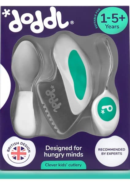 Doddl Ergonomik Kaşık Çatal Bıçak Seti Aqua 1-5 Yaş ürün görseli