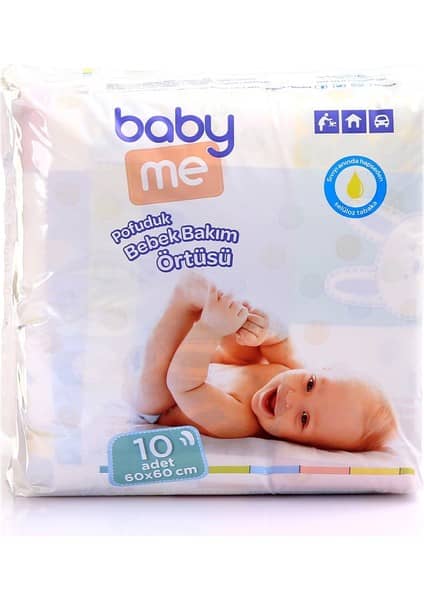 Baby Me Pofuduk Alt Değiştirme Örtüsü 10 Adet 60*60 ürün görseli