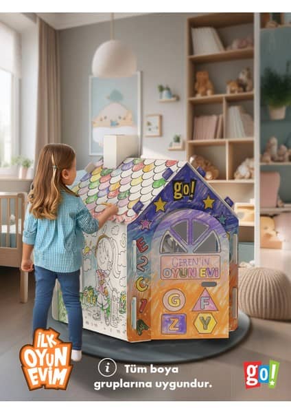 Go Toys Ilk Oyun Evim Xxl Boy Dayanıklı Karton Boyama Aktivite Evi ürün görseli