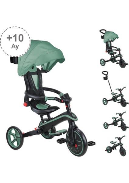 Globber Explorer 4in1 Katlanabilir Bisiklet - Zeytin Yeşili ürün görseli