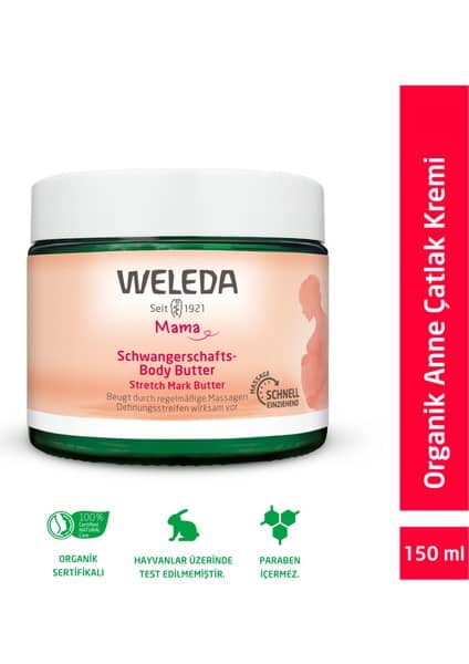 Weleda Çatlak Bakım Kremi 150 ml Tüm Cilt Tipleri İçin Dermatolojik Olarak Test Edilmiş Nemlendirici ürün görseli