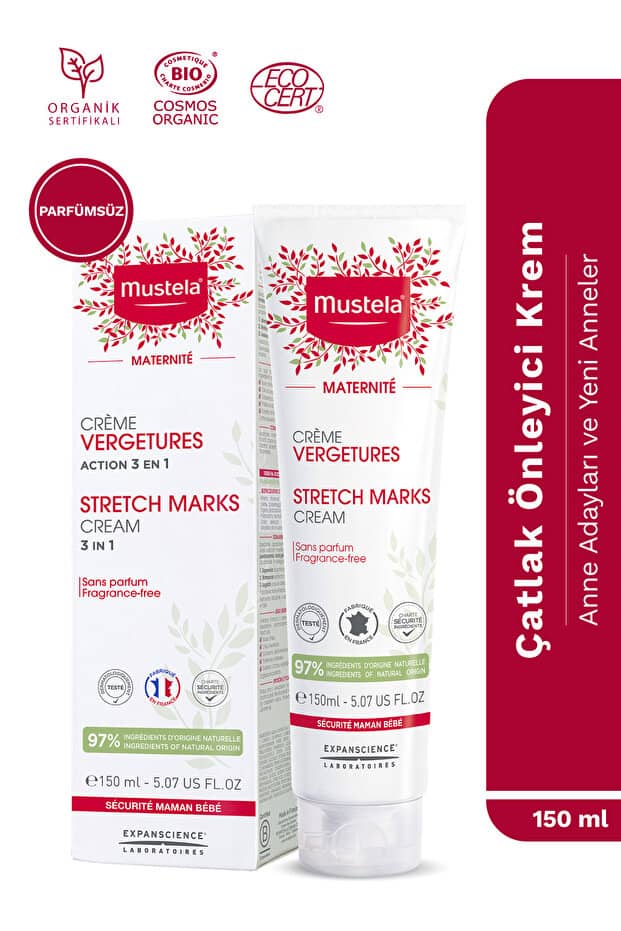Mustela Çatlak Önleyici Krem 150 ml - Anne Adayları ve Yeni Anneler İçin (Parfümsüz) ürün görseli