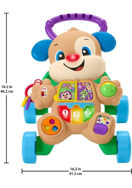 Fisher-Price ® LnL Yaşa Göre Gelişim™ Eğitici Köpekçik Yürüteç (Türkçe ve İngilizce) Aynı Zamanda Renkleri, Şekilleri, Sayıları ve Daha Fazlası Eğlen ve Öğren 6 - 36 Aylık, FTG10