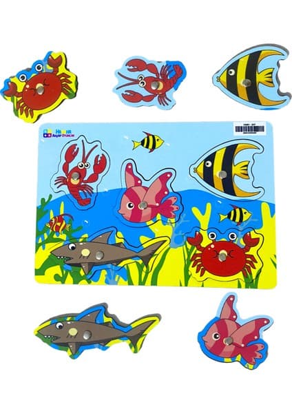 Hamaha Ahşap Balık Tutma Puzzle