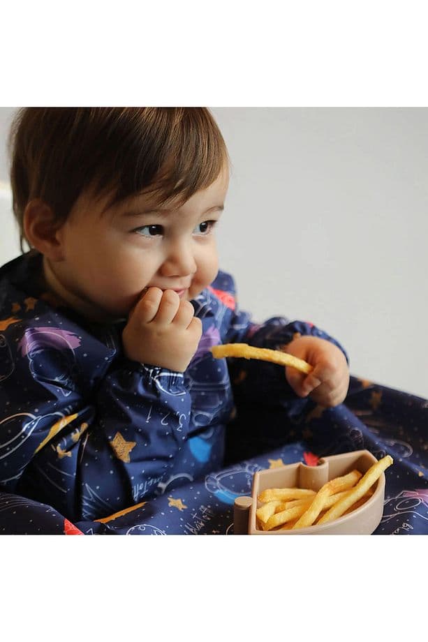 mammam always by your side Minik Astronotlar Mama Sandalyesi Önlüğü, Su Geçirmez, Leke Tutmaz, 6-30ay
