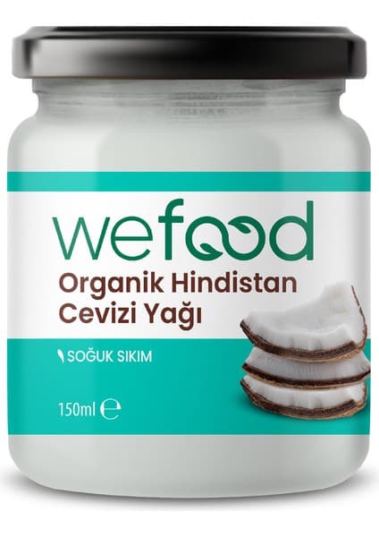 Wefood Organik Hindistan Cevizi Yağı 150 ml (Soğuk Sıkım) 8681749104451