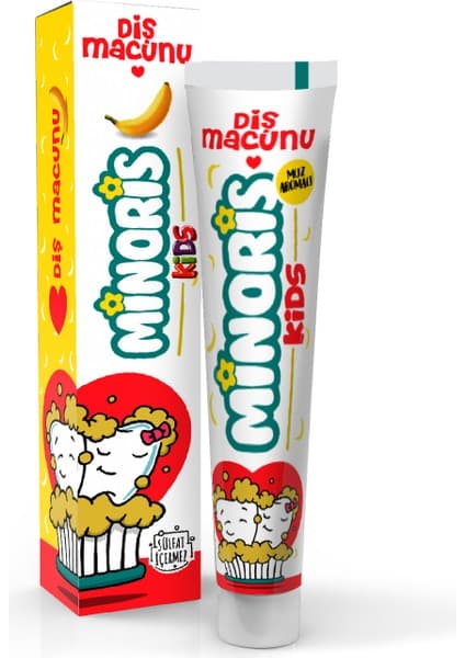 Minoris Kids Diş Macunu 75ML Sülfatsız, Vegan