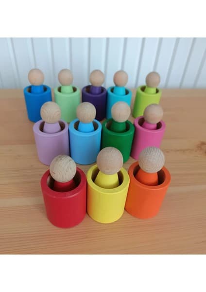 Moccotoys Waldorf Peg Bebek & Kase Seti - 12 Renk