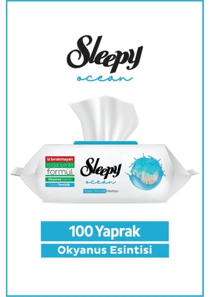 Sleepy Ocean Yüzey Temizlik Havlusu&Mendili Okyanus Esintisi 100 Yaprak