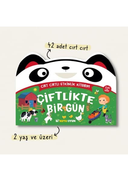 Bi Kutu Oyun Cırt Cırtlı Etkinlik Kitabım - Çiftlikte Bir Gün (2+ Yaş)