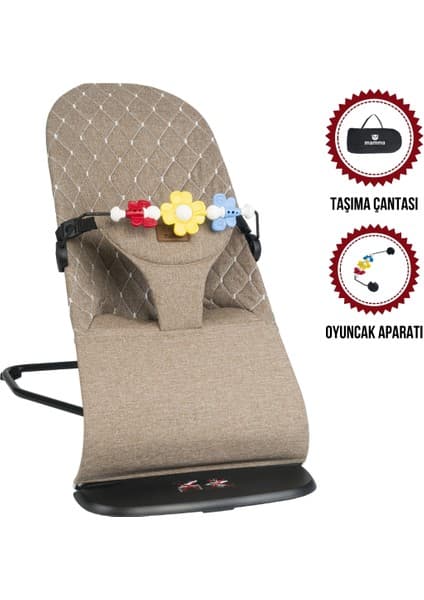 Mamma Smile Cotton Sallanır Üç Kademeli Ana Kucağı ( Oyuncak Aparatı ve Seyahat Çantası )