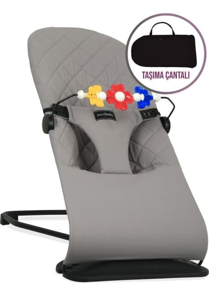 Merfbaby Oyuncaklı Ana Kucağı - Gri - ÇANTALI