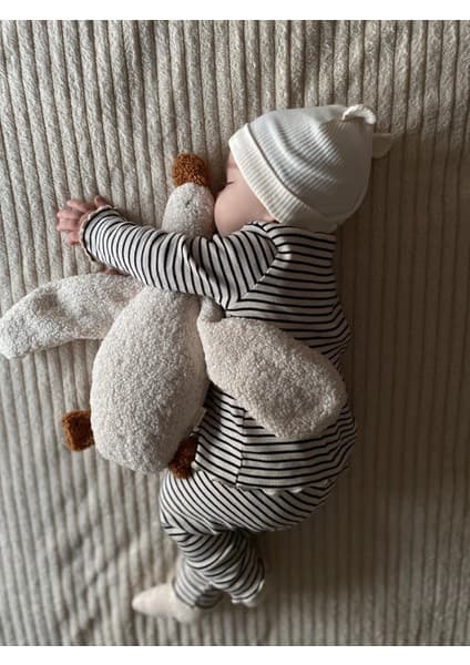 Bohemoon Sevimli Ördek Uyku Arkadaşı ve Peluş Oyuncak Krem-Camel