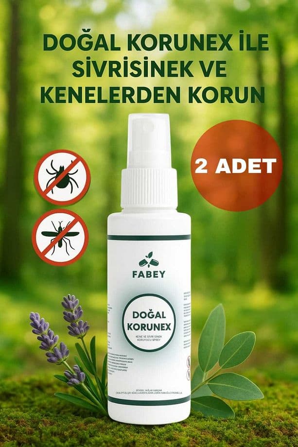 esfabey Doğal Korunex Kene ve Sivri Sinek Koruyucu Sprey %100 Doğal 100ml X 2 Adet