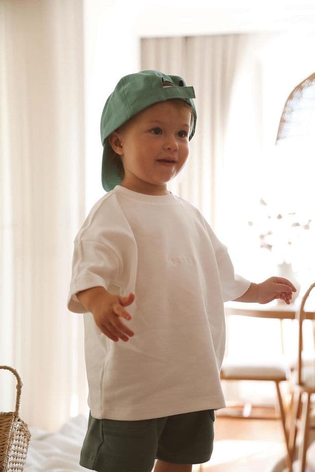Oh La La Koala For Little Ones Beyaz Bisiklet Yaka Oversize T-shirt Bebek - Çocuk