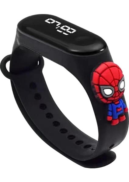 Zavira Çocuk Kol Saati LED Dokunmatik Su Geçirmez Spiderman Örümcek Adam