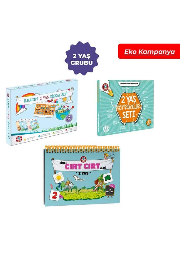 2 Yaş Şimdi Cırt Cırt Vakti ve 2 Yaş Dikkat-Etkinlik Seti