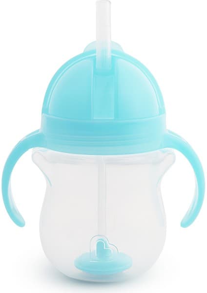 Munchkin Tıklama Kilitli Uçlu Pipetli Alıştırma Bardağı, 6AY+, 207ML, Mavi, 1 Adet