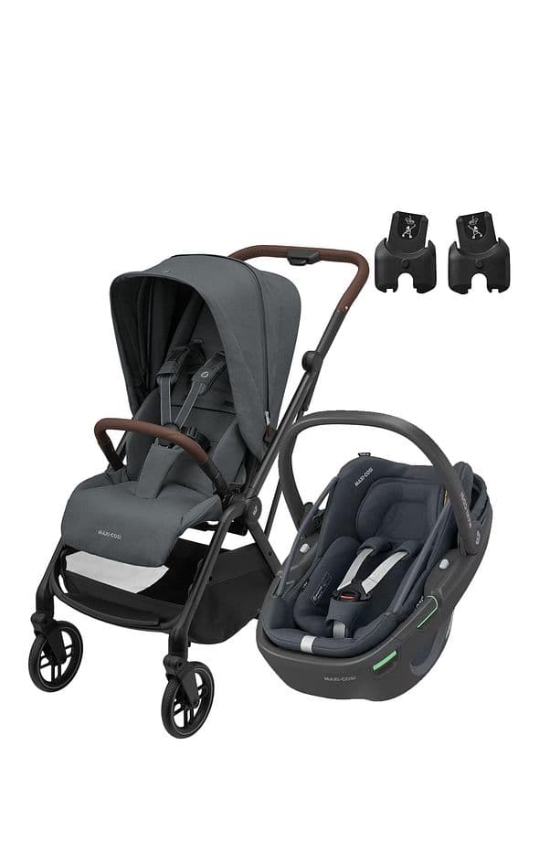 Maxi-Cosi Leona2-coral 360 Modüler Ana Kucaklı Ultra Kompakt Seyahat Sistem Bebek Arabası Graphite