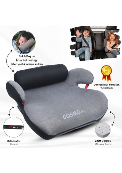 Lorelli Cosmo Fix Isofix Yükseltici – Grey Crowns