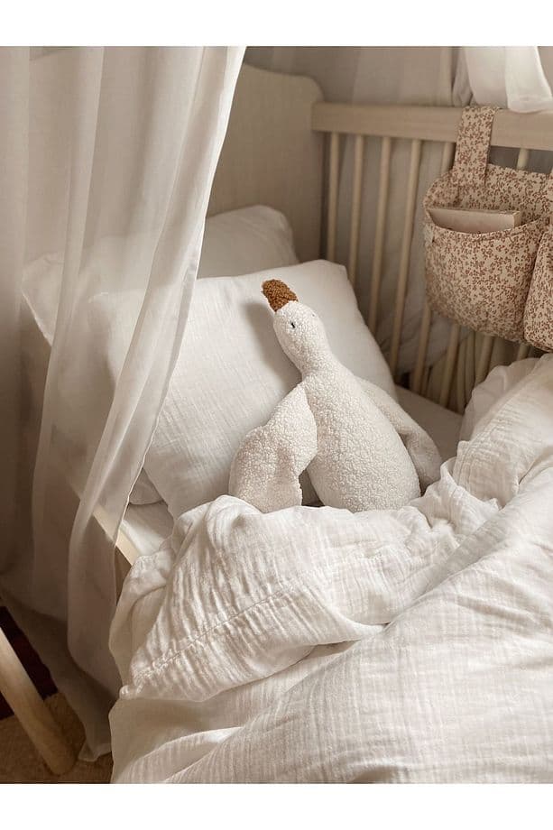 bohemoon Sevimli Ördek Teddy Bebek Çocuk Uyku Arkadaşı Naturel Beyaz