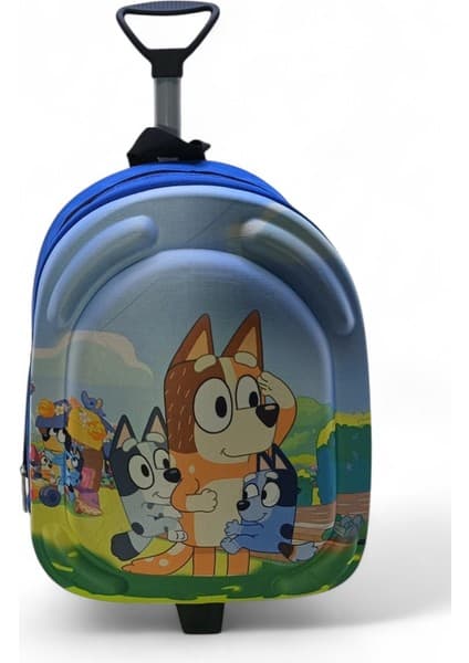 Baginn Anaokulu Çekçekli Sırt Çantası 3D Kabartmalı Kreş Erkek Çocuk Çantası