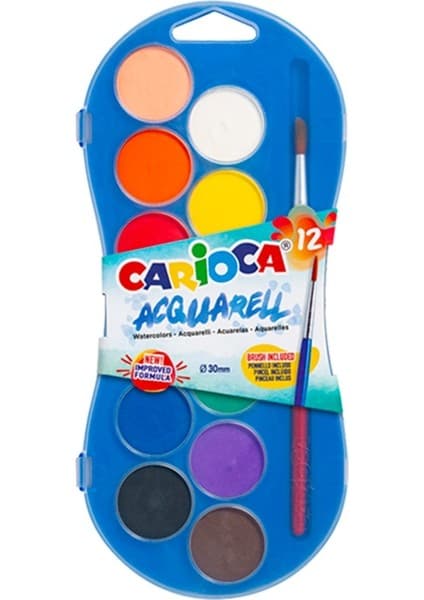 Carioca Sulu Boya 12'li Plastik Kutu