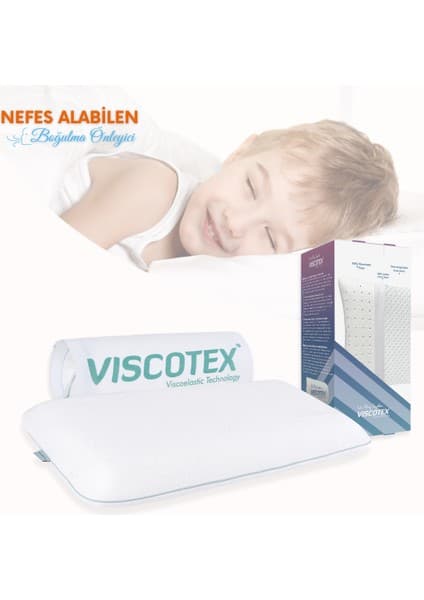 Viscotex Visco Cairfull Boğulma Önleyici Çocuk Yastığı, 66X33X6CM, Beyaz