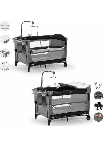 Elele Madre Anne Yanı Park Yatak Oyun Parkı 70X110 cm