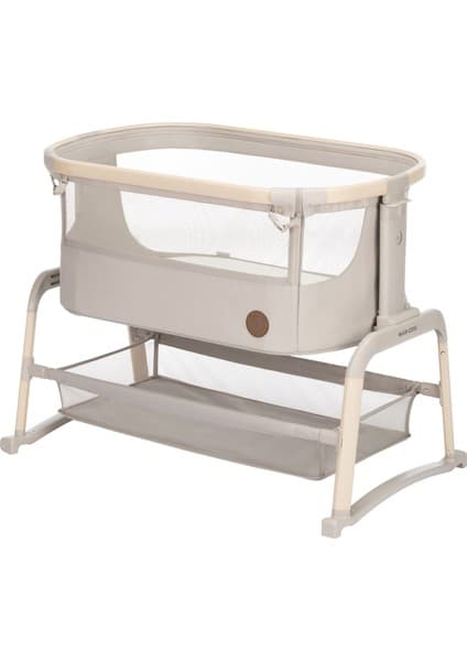 Maxi-Cosi Iora Air Sallanabilen Ahşap Görünümlü Anne Yanı Beşik Beige Eco