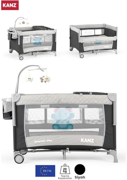 Kanz Sleepy Side Plus Anne Yanı Oyun Parkı 70 x 110 cm