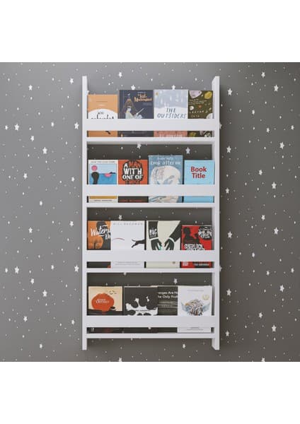 Pratico Montessori Çocuk Odası Eğitici Kitaplık 4 Raflı