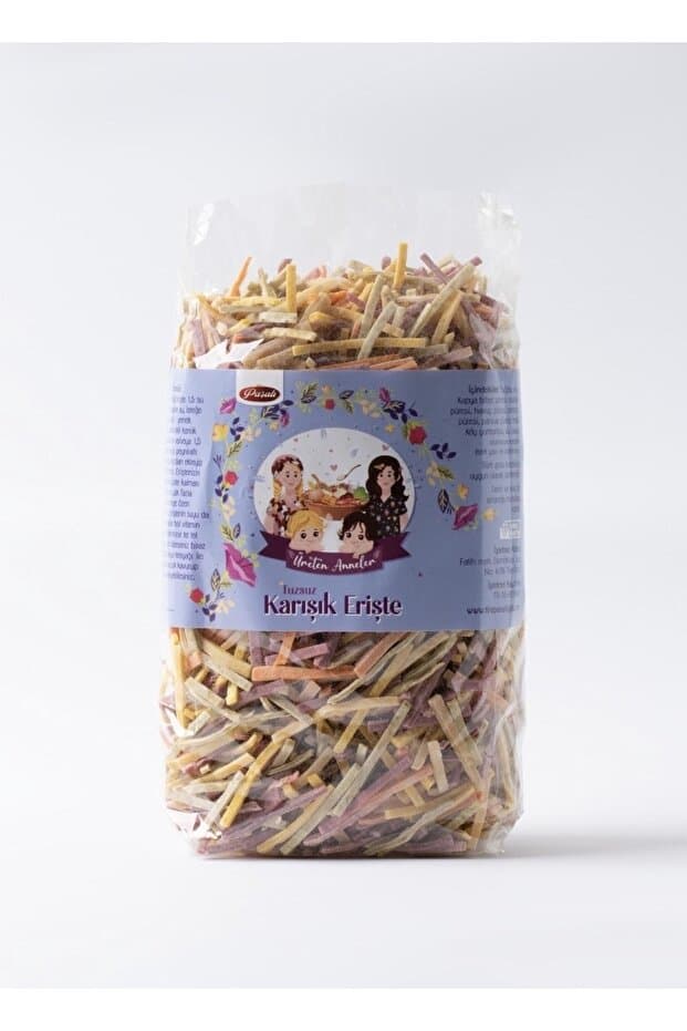 Paşalı Tuzsuz Karışık Sebzeli Erişte 500 gr