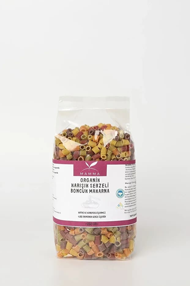 Mamma Emada Organik Karışık Sebzeli Boncuk Makarna