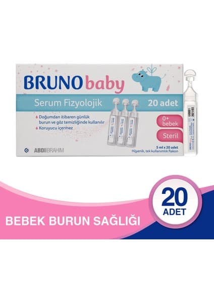 Bruno baby Serum Fizyolojik 20 Flakon - Abdi İbrahim
