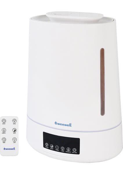 Weewell Kumandalı Buhar Üfleyici 4 lt Kapasite Programlanabilir Nem Ayarı ile Beyaz
