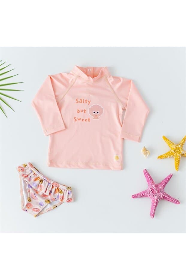 Mama Yoyo Baby Kids Uv Korumalı Uzun Kollu Mayo Seti // Shell