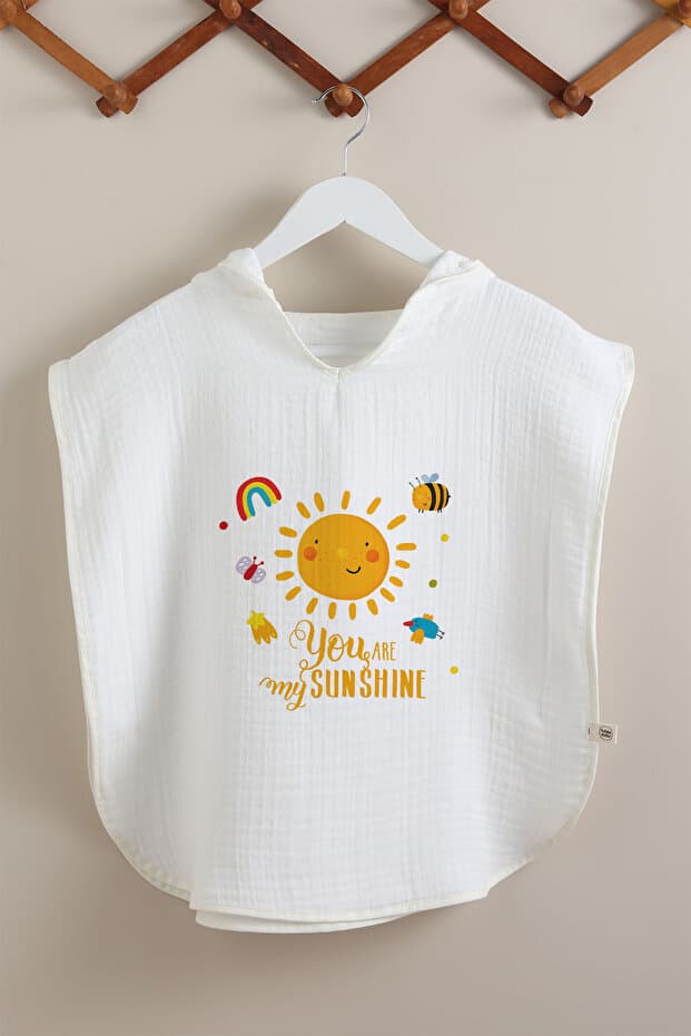 4 Kat Müslin Panço - For Baby Serisi - Gülen Pastel Güneş