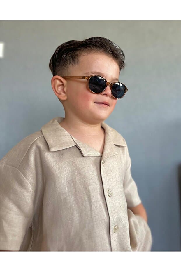 By Donetto Yeni-unisex ( 1-5 Yaş ) %100 Uv Koruma Polarize Kahverengi Çocuk Güneş Gözlüğü