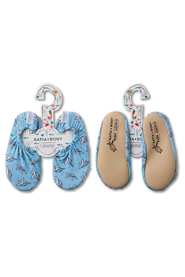 Katia & Bony Çocuk Mavi Renkli kaplumbağa Desenli Deniz Ayakkabısı