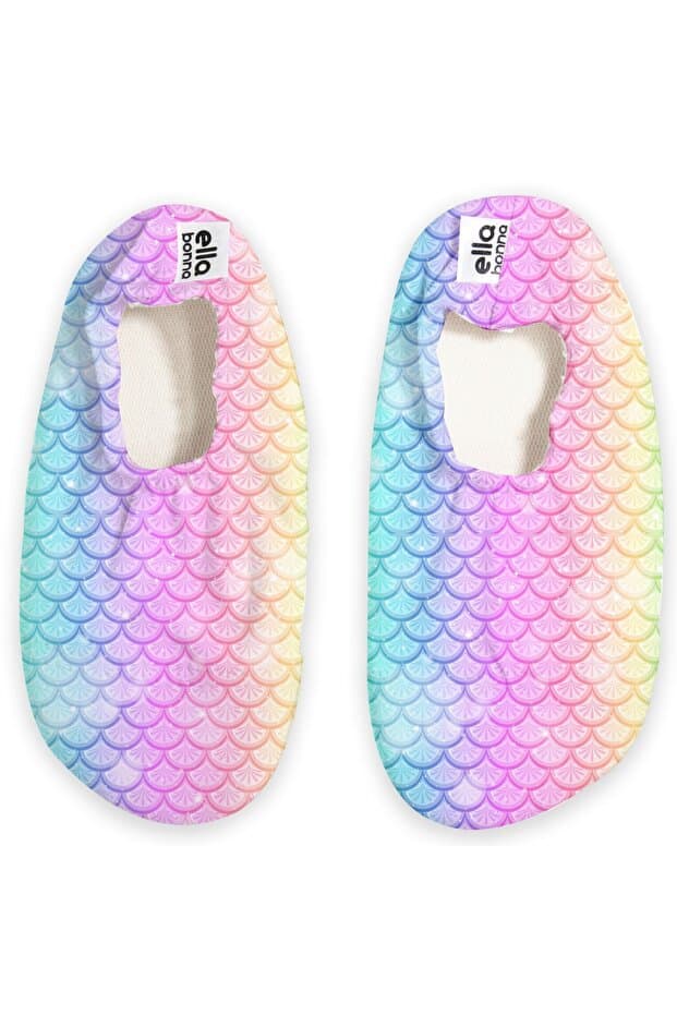 Ella Bonna Kaydırmaz Taban Unisex Bebek Çocuk Deniz Ayakkabısı Havuz Patiği Gökkuşağı