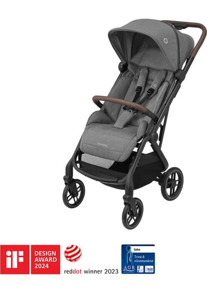 Maxi-Cosi Soho Kompakt Seyahat Sistem Olabilen Otomatik Katlanan Bebek Arabası Select Grey