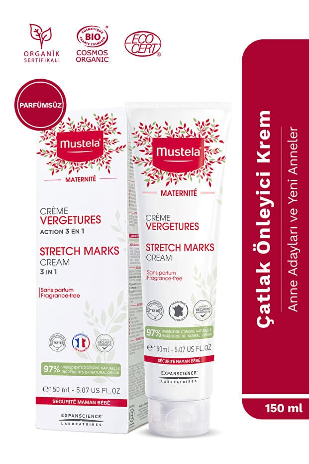 Mustela Çatlak Önleyici Krem 150 ml - Anne Adayları ve Yeni Anneler İçin (Parfümsüz)