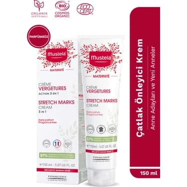 Mustela Çatlak Önleyici Krem 150 ml - Anne Adayları ve Yeni Anneler Için (Parfümsüz) Dermatolojik