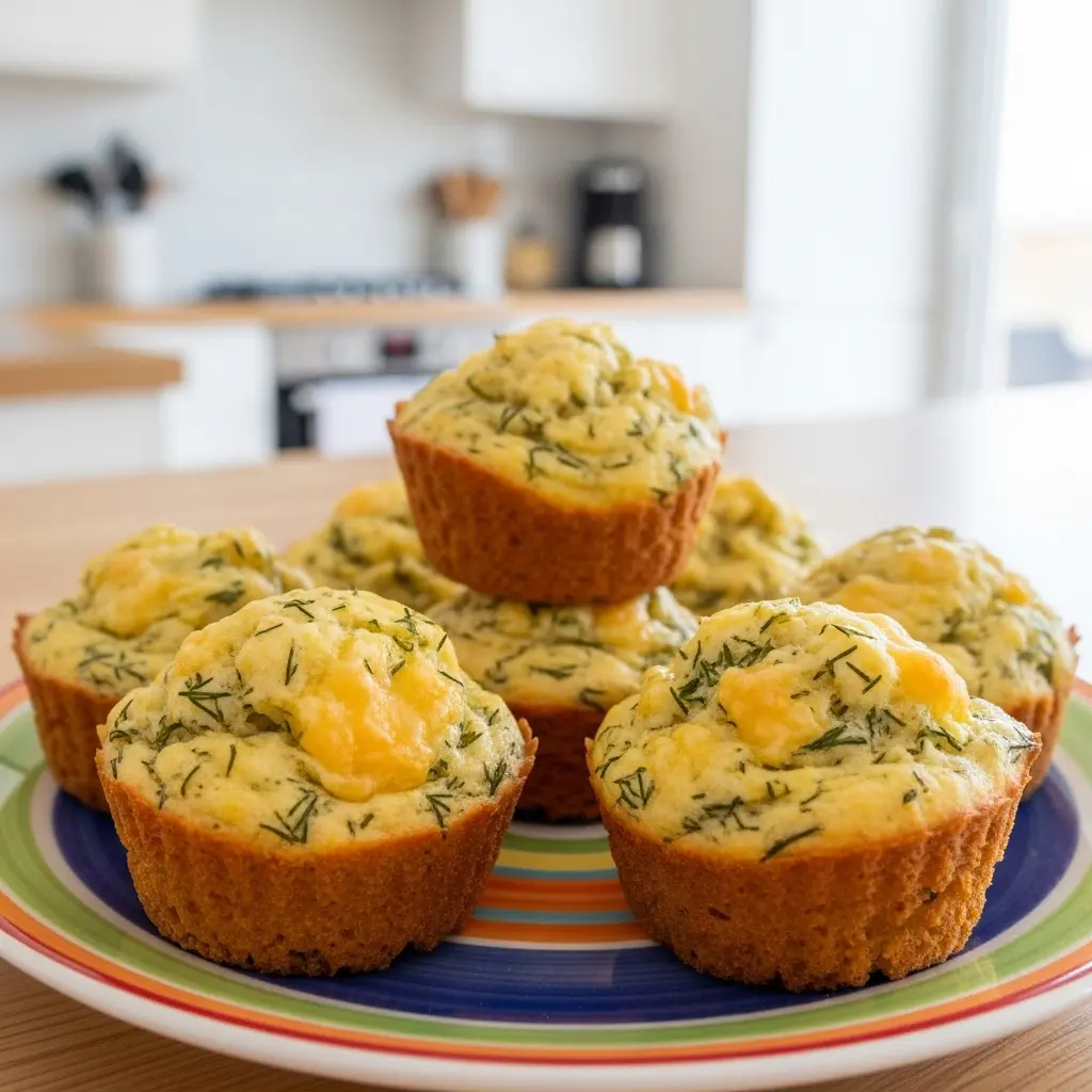 11 Aylık Bebekler İçin Pratik Lezzet: Tuzsuz Peynirli ve Dereotlu Muffin