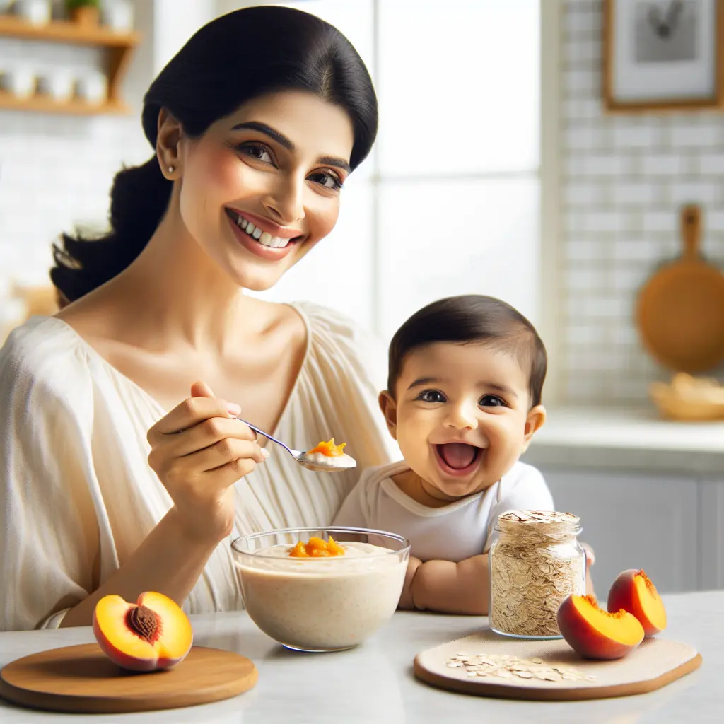 7+ Ay Bebekler İçin Şeftalili Yulaf Püresi: Lezzetli ve Sağlıklı Bir Tarif