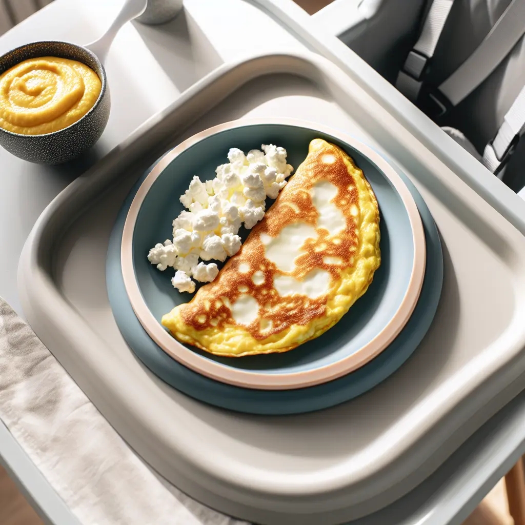 8 Aylık Bebek İçin Kahvaltı Alternatifi: Lor Peynirli Yumurta ve Avokado-Muz Püresi