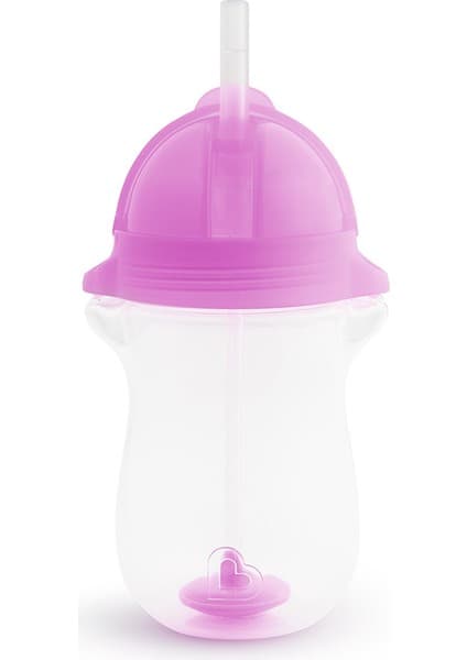 Munchkin Tıklama Kilitli Uçlu Pipetli Alıştırma Bardağı, 12AY+, 296ML, Mor, 1 Adet