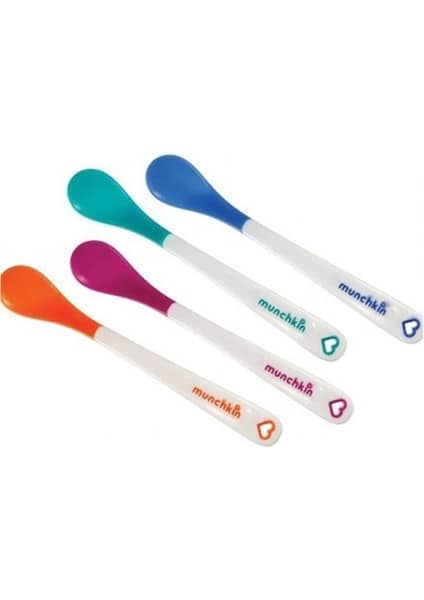 Munchkin Isı Göstergeli Yumuşak Uçlu Bebek Kaşıkları - BPA İçermez, 4 Aydan İtibaren, 4 Adet, Üst Raf Bulaşık Makinesinde Yıkanabilir ürün görseli