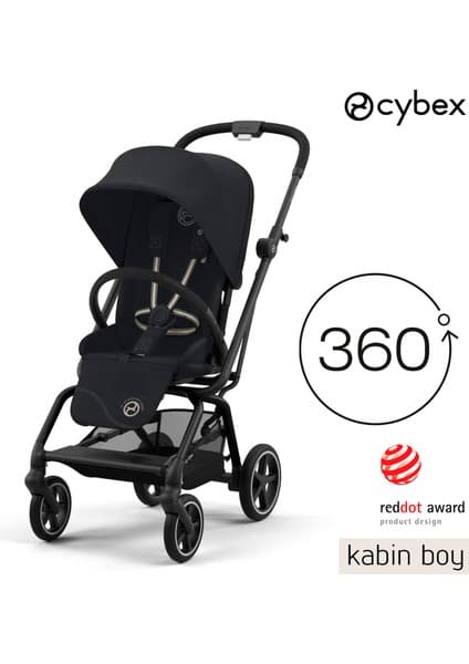 Cybex Eezy S Twist+2 (kabin boy 360 derece dönen bebek arabası) Magic Black